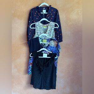 Maeve Anthropologie Bundle Size 6 Silk & Rayon Blouses Tops Lot of 4